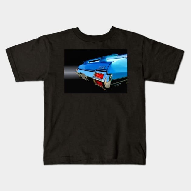 1971 Olds 442 Kids T-Shirt by Burtney